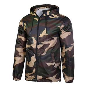 Men's Outdoor Casual Windbreaker <b>Jacket</b> with Custom Printed Design Hooded Collar and Zipper Closure - Product Image 3