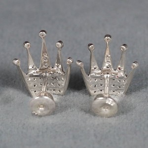 Élégance, boucles d'oreilles en or blanc 14 carats avec diamant rond créé en laboratoire pour votre partenaire - Product Image 4