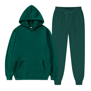 Ensembles de survêtements d'hiver pour hommes, 2 pièces, pull à manches longues et pantalon de jogging, respirants, imprimé léopard, doublure polaire latérale - Product Image 1