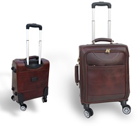 Nouveau designer unisexe en cuir véritable valise à roulettes sacs de bagages de nuit étanches avec roues de sac de voyage multi-usage faites à la main