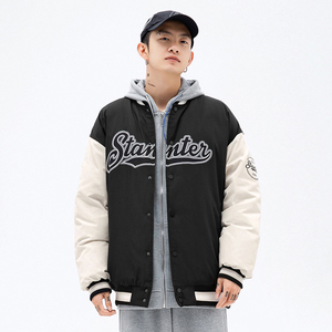 Wholesale Custom Embroidered Chenille Patches Varsity Jacket Wool Body <b>Leather</b> Sleeves Letterman Baseball College Varsity Jacket - Product Image 4