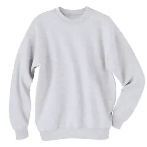Kaus kasual pakaian jalanan uniseks, Hoodie & Sweatshirt Pullover leher kru Logo kustom katun lembut 100%