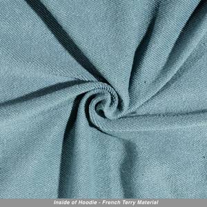 Pull à capuche personnalisé OEM bleu fumé pour hommes Soft Fleece Cotton Polyester Fabric Kangaroo Pocket - Flexora Supplier OEM Custom - Product Image 2