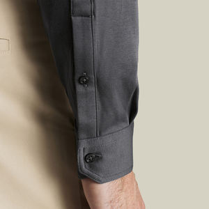 Polo de Manga Larga Personalizado Más Vendido para Hombre, Corte Clásico, 100% Algodón, Polo de Jersey Elegante de Manga Larga, Gris Grafito - Product Image 5