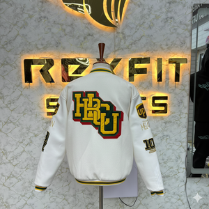High Quality Custom Design Embroidered Wool Silk Unisex Winter Varsity Lettermen Jacket Eco-Friendly Reversible <b>Covered</b> <b>Button</b> - Product Image 5