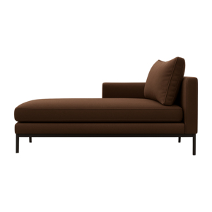Elano Luxe Mocha hiện đại Nâu hai chỗ ngồi Chaise phòng chờ phong cách vải chất liệu phòng khách <span class=keywords><strong>sofa</strong></span> cho căn hộ và khách sạn sử dụng - Product Image 2