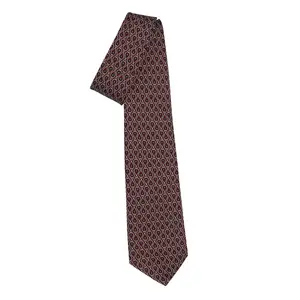 Stylish Jacquard Ties For Businessman - 148 Cm Silk 7 Fold Tie Pisa Brown - A Mark Of Quality For Men