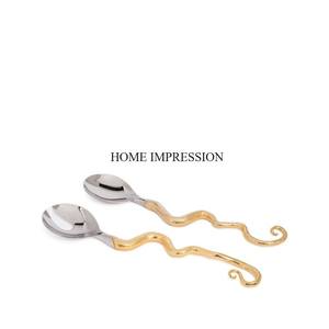 Metal resistente de primera calidad hecho con la mayoría de los suministros de cuchara de pastel de diseñador único de lujo y juego popular en precio al por mayor de La India - Product Image 1