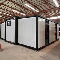 Maison de conteneur extensible de 20 pieds, maison pliable préfabriquée de deux chambres, immeuble de bureaux standard australien
