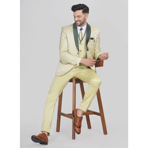 Traje Formal de 5 Piezas Color Pista para Hombre, de Lujo, el Más Vendido, Conjunto Completo a Medida para Negocios y Ocasiones Especiales en Oferta - Product Image 1