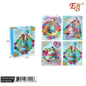 144ชิ้น /cs 3D ถุงของขวัญวันเกิด10.2 "x 12.6" x 3.9 "ของที่ระลึกงานปาร์ตี้ - Product Image 1