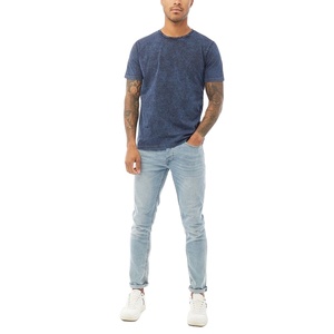 T-shirts d'été pour hommes délavés à l'acide avec broderie personnalisée, vente en gros, t-shirts vierges déchirés et délavés, anti-plis 2026 - Product Image 2