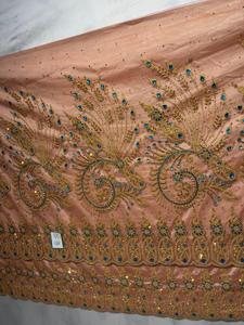 Vestido con cuentas de seda India para mujer nigeriana, estilo envoltorio George, ropa africana - Product Image 3