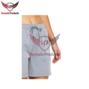 Short de sport respirant pour femmes, tissu athlétique à séchage rapide avec poche à logo pour le yoga en plein air, la course et l'exercice de gymnastique, nouvel arrivage - Product Image 4