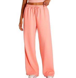 Pantalon de survêtement ample de qualité supérieure pour femme – Coupe droite personnalisée, jambe large, style décontracté - Product Image 6