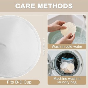 Coussinets d'allaitement multicolores réutilisables, essentiels pour l'allaitement, protège-mamelons lavables pour soutien-gorge, coussinets étanches pour nouveau-nés - Product Image 2
