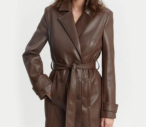 Abrigo de Cuero para Mujer, el Mejor del 2025, Abrigo de Cuero para Mujer Más Vendido en Línea - Product Image 5