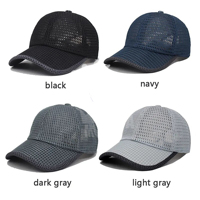 Gorras de béisbol deportivas de verano de alta calidad para hombres, sombrero para el sol de secado rápido, red de malla completa, gorra de camionero transpirable personalizable para exteriores