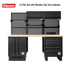 Juego de herramientas Facom de 2.175 m con gabinetes de herramientas con tapa de madera - Product Image 2