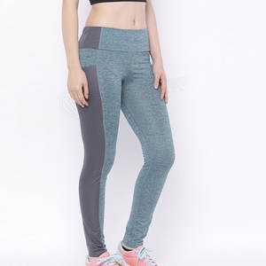 Leggings sin costuras de algodón 100% ajustados de cintura alta para mujer, estilo informal transpirable con logotipo personalizado para gimnasio de yoga, venta al por mayor de fábrica - Product Image 3