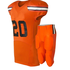 Uniforme de football américain à manches courtes personnalisé 100% polyester de haute qualité respirant léger maillot de performance - Product Image 5
