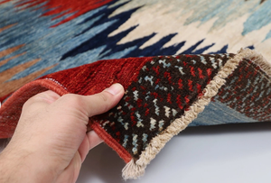 Alfombra de nudo hecha a mano de lana afgana de alta calidad, nuevo patrón abstracto bordado moderno, alfombras con forro de trabajo para sala de estar y dormitorio - Product Image 3