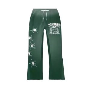 Venta al por mayor de chándales de lavado de ácido verde logotipo impreso personalizado para hombres ropa de calle chándal de alta exigencia para invierno conjuntos transpirables - Product Image 3