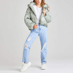 Veste à bulles tricotée à motif solide à la mode pour femmes pour la saison d'automne et d'hiver respirant vêtements de plein air femmes veste bouffante - Product Image 6