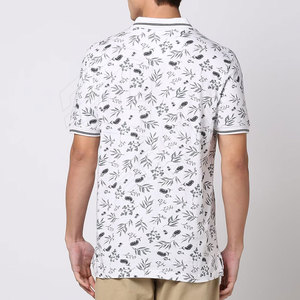 เสื้อกอล์ฟผ้าฝ้ายถักคุณภาพสูงสำหรับผู้ชาย พิมพ์ลายดิจิตอล ระบายอากาศได้ดี แขนสั้น รับผลิตตามสั่งพร้อมปักโลโก้ขายส่ง - Product Image 2