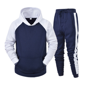 Survêtement à capuche pour homme, haut de gamme, tenue de sport, de course, ensemble de Jogging, manches longues, couleur assortie, vente en gros, - Product Image 1