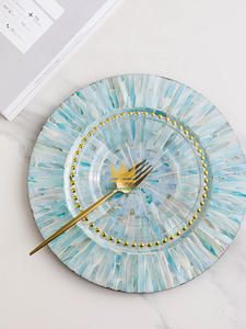 Plateau en rotin rond en gros incrusté de nacre du fabricant du Viet Nam accepter un design personnalisé - Product Image 3