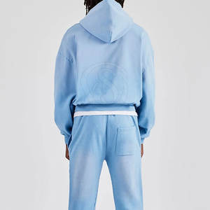 Conjunto Deportivo Informal de Invierno 2025 para Hombre, Sudadera con Capucha y Pantalones de Felpa Francesa, Logotipo y Color Personalizables, Diseño Sólido, Superventas - Product Image 4