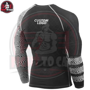 Rashguard de MMA con Protección Solar, Cómodo, Súper Elástico, con Logotipo Personalizado, Ropa Deportiva de Secado Rápido, Manga Larga, Poliéster/Spandex/Nailon - Product Image 3