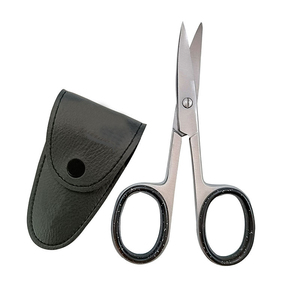 Ciseaux à cuticules incurvés en acier inoxydable de qualité salon, manche en acier simple et précis, soin des ongles délicat - Product Image 3