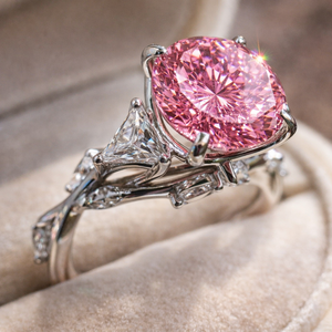 Anillo de Compromiso SHREYA DIAM Romántico con Moissanita Rosa, Chapado en Oro Rosa, Plata 925, Corte Portugués, para Mujer - Product Image 5