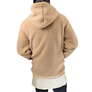 Streetwear Blank Custom <b>Sherpa</b> <b>Hoodie</b> for <b>Men</b> High-Quality Pullover <b>Hoodie</b> with Custom Logo Option <b>Men</b> <b>Sherpa</b> Hoodies - Product Image 2