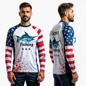 Camiseta de Pesca de Manga Larga para Hombre con Estampado Digital, Transpirable, 100% Poliéster, Tejido DryFit y Protección Solar UPF 50 para Deportes al Aire Libre - Product Image 6
