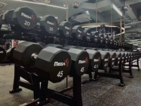 Equipo de Gimnasio al por Mayor de Fábrica, Mancuernas de Goma de 12 Lados de 5 kg para Entrenamiento Muscular, Set de Equipo de Ejercicio para Gimnasio y Hogar