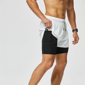 Pantalones cortos deportivos para hombre, transpirables, suaves, ligeros, de secado rápido, para entrenamiento, correr, entrenamiento activo, cintura elástica, cómodos para hacer ejercicio - Product Image 5