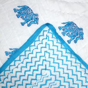 Indian Hand Made Jaipuri Razai 100% Pure Cotton Eco Friendly Hand Stitched <b>Bedspread</b> Hand Block Print Throw - Product Image 6