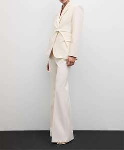 Blazer Elegante para Mujer, Estilo Profesional de Oficina, Corte Entallado, Manga Larga, Ropa de Negocios Moderna y Elegante, Terciopelo, Botón Único, Atuendo Diario - Product Image 5