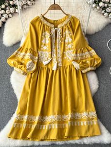 Nuevo aspecto fantástico estilo bohemio bordado Vintage trabajo manual pesado Flare y Puff manga larga ajuste y Flare vestido Ucraniano - Product Image 5