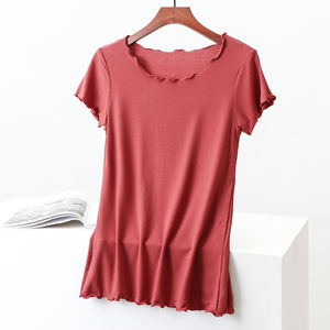 Camiseta de gimnasio de gran tamaño de alta calidad, ropa de moda para mujer, tops cortos de verano, Camiseta corta de fitness para mujer, No hay comentarios todavía. - Product Image 2