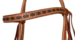 Vente en gros Nouveau design de qualité supérieure en cuir pour cheval Western Headstall Buck Stitch Produit équestre pour l'équitation - Product Image 5