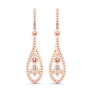 Fabricants prix de gros Moissanite argent sterling 925 boucles d'oreilles pendantes mariage bijoux fins personnalité femmes accessoires - Product Image 3