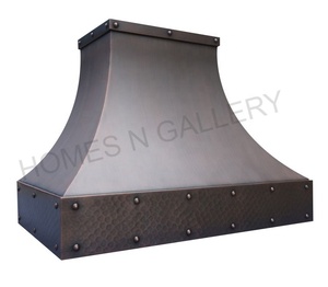 Hotte de cuisine classique martelée en cuivre et métal Antique, faite à la main, avec Rivets à bande, pour cheminée, Offre Spéciale - Product Image 5