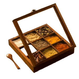 Customized Best Quality Handcrafted Natural Wooden Square Classic Design Spice <b>Box</b> Container for Home Restaurant Business Gift - Product Image 1