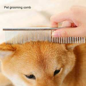 Peigne de toilettage professionnel efficace pour animaux de compagnie, manche en acier inoxydable, technologie ionique laser pour la maison, coupe précise, amincissement du pelage - Product Image 2