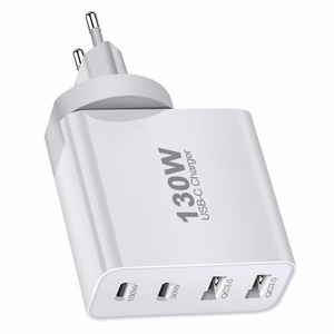 130W 4 cổng PD 100W QC3.0 USB C Sạc Loại C Adapter Sạc nhanh PD 30W tường sạc cho <span class=keywords><strong>iPhone</strong></span> cho Samsung máy tính xách tay máy tính xách tay - Product Image 4