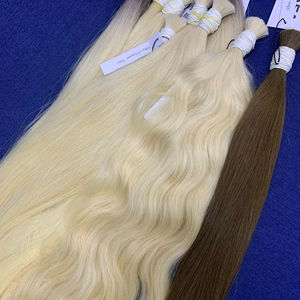 Extensions de cheveux Remy humains crus en vrac vietnamiens Grade 100g Light 65cm Wave Style Virgin Hair Color Light - Product Image 1